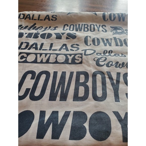 4/15 DALLAS COWBOYS Twin Size Flat Bed Sheet Fabric Sports Football NFL DC - Picture 2 of 2